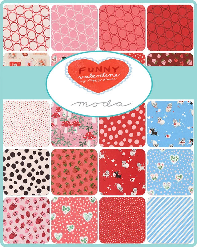 Moda Fabric Layer Cake – Funny Valentine by Lizzie House