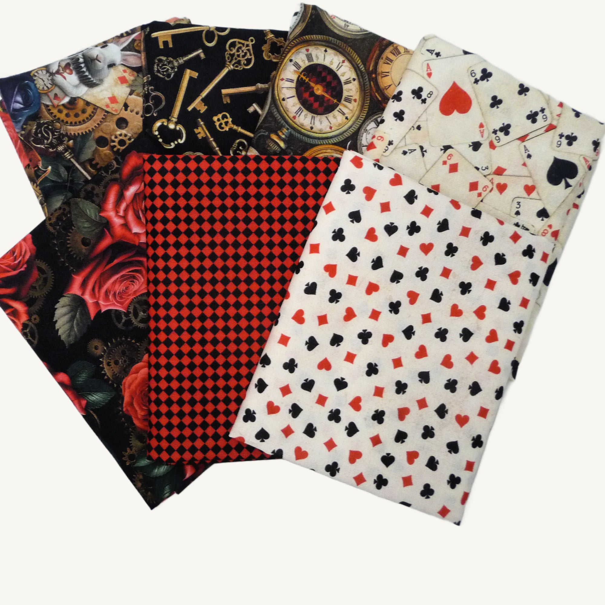 Timeless Treasures Fat Quarter Bundle – Down the Rabbit Hole (10 Fabrics)