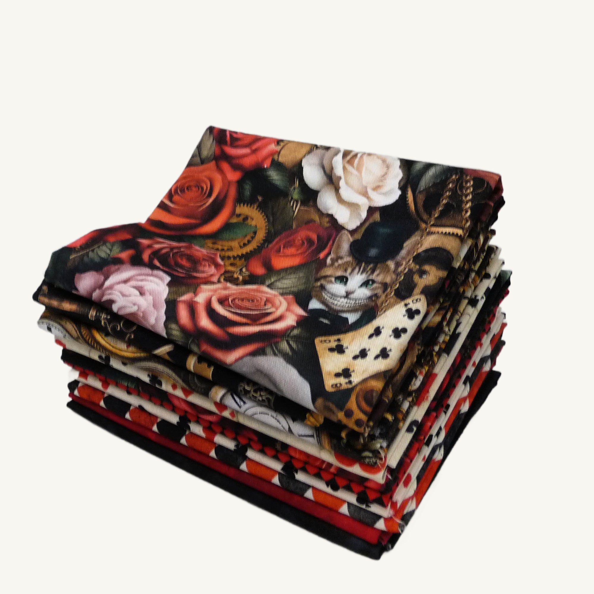 Timeless Treasures Fat Quarter Bundle – Down the Rabbit Hole (10 Fabrics)