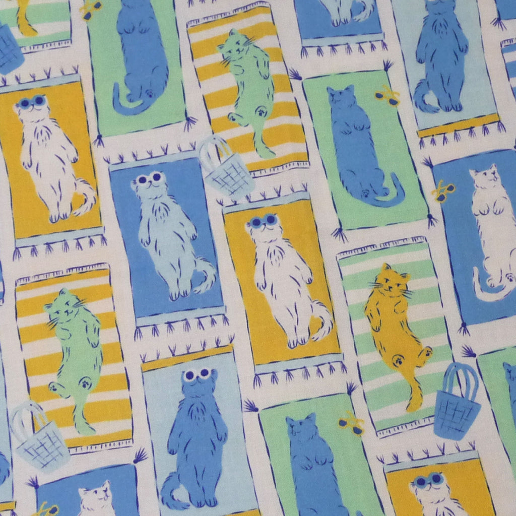 Poolside Purrfection 7-Piece Fat Quarter Bundle - Cloud 9 Fabrics
